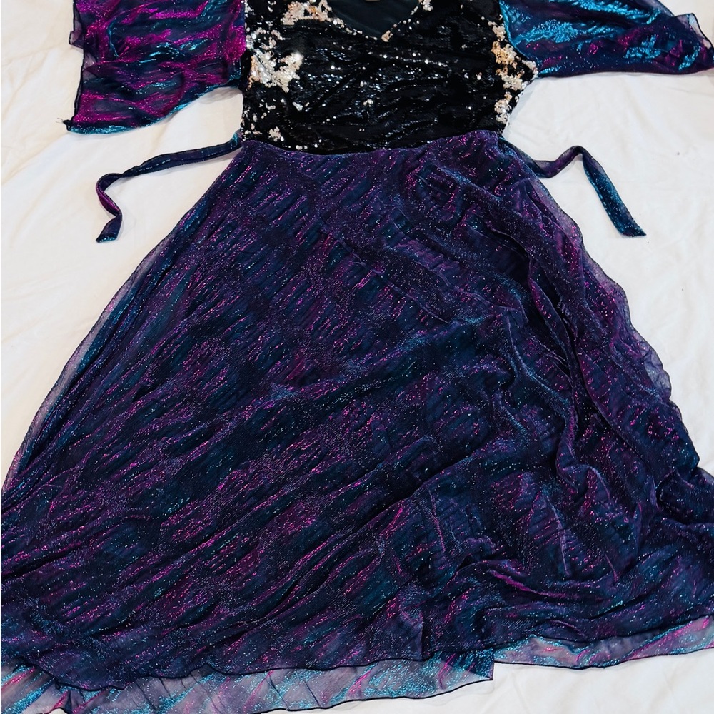 Purple and Black Shimmer Dress